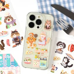 4/24pcs Kawaii Cartoon Animal Cute Things PET Stickers Scrapbooking DIY Diary Phone Case Aesthetic Stationery Stickers