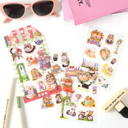 4/24pcs Kawaii Cartoon Animal Cute Things PET Stickers Scrapbooking DIY Diary Phone Case Aesthetic Stationery Stickers