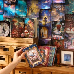 10 Sheets/Bag Dreamy Fairy Tale Theme Background Stickers, Fit for DIY, Scrapbook, Phone Case, Notebook & More Decorations