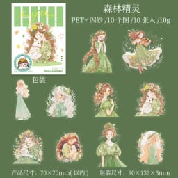 10pcs/1lot Kawaii Scrapbook Stickers Cherry Blossom Manor Journal Junk Journal Planner Stationery Sticker Planner Decorative