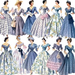 16Pcs/Pack Vintage Retro Fashion Dress Sticker DIY Craft Scrapbooking Album Junk Journal Decorative Sticker