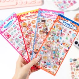 1Pc/Pack Cute 3D Sushi Candy Relief Stickers for Handmade Diy Scrapbooking Journaling Supplies