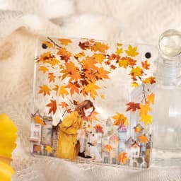 20pcs/1lot Kawaii Scrapbook Stickers Autumn Language Collection Junk Journal Gold Planner Stationery Sticker Planner Decorative