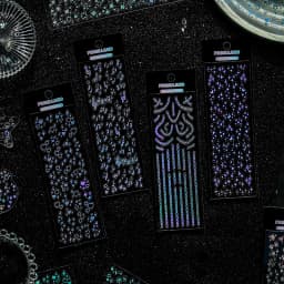 12 Sheets Waterproof Glittering Laser Stars Dot Decorative Stickers for Scrapbooking DIY Photo Card Decoration Collage