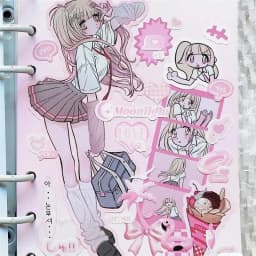 SKYSONIC 6pcs BOBO Series Sticker Cool Girs DIY Frame Decor Materials Korean Agenda Journal Bullet Stationery Suppliers