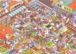 JIAMEI Plus Size Kawaii 3D Cartoon City Town Fun Scenery Stickers DIY Hand Stacked Scrapbook Miniature Scene Stickers Child Gift