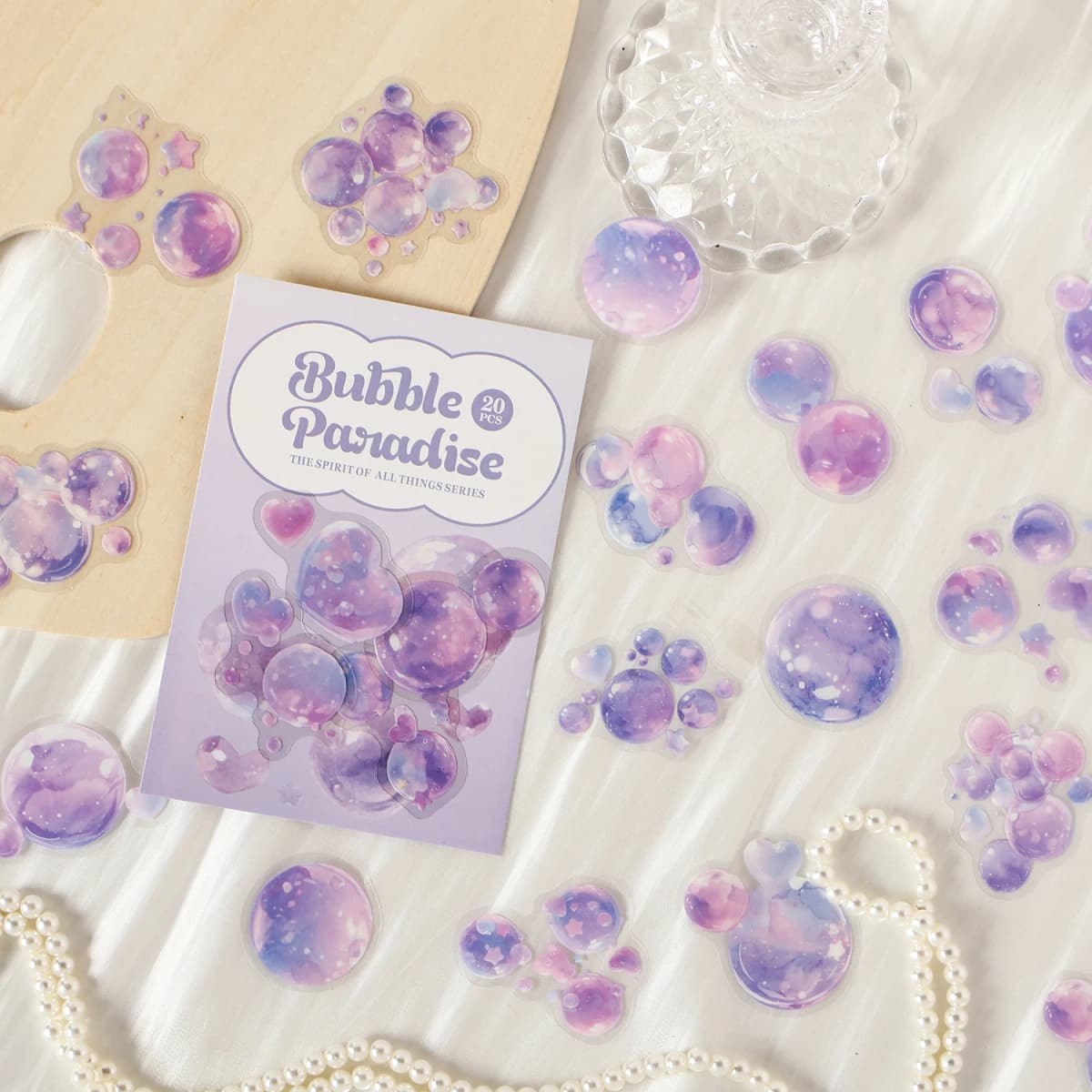 20pcs Kawaii Dream Bubble Ins Decorative Sticker Creative Handbook Collage DIY Diary Scrapbook Aesthetic Stationery Sticker