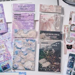 20sheets Kawaii Ins Flash Film Die Cut Stickers Book Creative Handbook DIY Scrapbooking Material Aesthetics Stationery Stickers