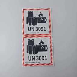 100x100mm Lithium Battery Label UN3481 UN3480 UN3091 UN3090 Transport Warning Label for Products Containing Batteries