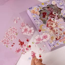 50sheets Stationery Stickers Kawaii cute girl Scrapbook Stickers Junk Journal Decorative Stickers Sticker for Scrapbookingֽֽ