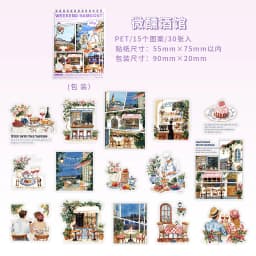 30pcs/1lot kawaii Stationery Sticker Let's get together for a while junk journal Decorative Scrapbooking DIY Craft Sticker