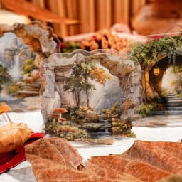 Etori Life Mountain and River in Art Series Retro Four Seasons Scenery Pet Stickers for Decoration, Handmade Scrapbooking, Albums, Suitcases, Travel Stickers, Room Decoration, Gift Paper Bags, Student Stationery, Children's Stickers