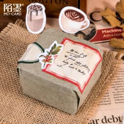 46pcs Street Corner Coffee House Themed Decorative Stationery Stickers for Scrapbooking DIY Diary Album Labels