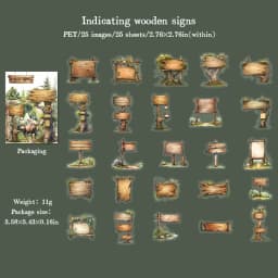 JIANWU Forest Home Series Vintage Plant Animal Material Collage PET Sticker Creative DIY Journal Scrapbooking Stationery