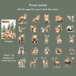 JIANWU Forest Home Series Vintage Plant Animal Material Collage PET Sticker Creative DIY Journal Scrapbooking Stationery