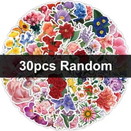 30/60/180 Flowers Stickers Cartoon Cute Decals Toy Stationery Guitar Phone Bicycle Laptop Luggage Car Graffiti Kids Sticker