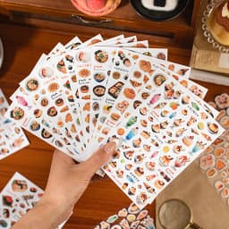 2 pcs Delicious Food Sticker Retro Hand Account Die cutting Sticker Pack Collage Journal Scrapbooking Stickers Office Stationery