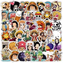 50/100Pcs Japan Anime One Piece Figure Luffy Toy Sticker Notebook Motorcycle Skateboard Computer Mobile Phone Stickers Toy Gifts