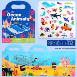 Reusable Sticker Book for Kids Vehicles Truck Stickers Educational Learning Travel Stickers Activity Books for Toddler Girls Boy