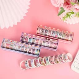 Sanrio Kuromi Character and Paper Tape Set - Cute Decorative Stickers, Suitable for Stationery and DIY Crafting.