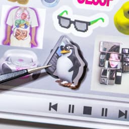 Colorful Market Theme Die-Cut Stickers Book 20 Pcs for DIY Decorative Scrapbook Phone Case Collage Aesthetic Stationery Stickers