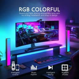 Smart Tuya RGB Gaming Atmosphere Light WIFI TV Game Computer Desktop Decor Desk Lamp App Remote Control Car Music Rhythm Light