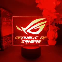 LED ROG Logo Light 7/16 Color Changing rgb for Plexiglass Cool Gaming Room Desktop Decoration Atmosphere Lighting Dec Gamer Gift