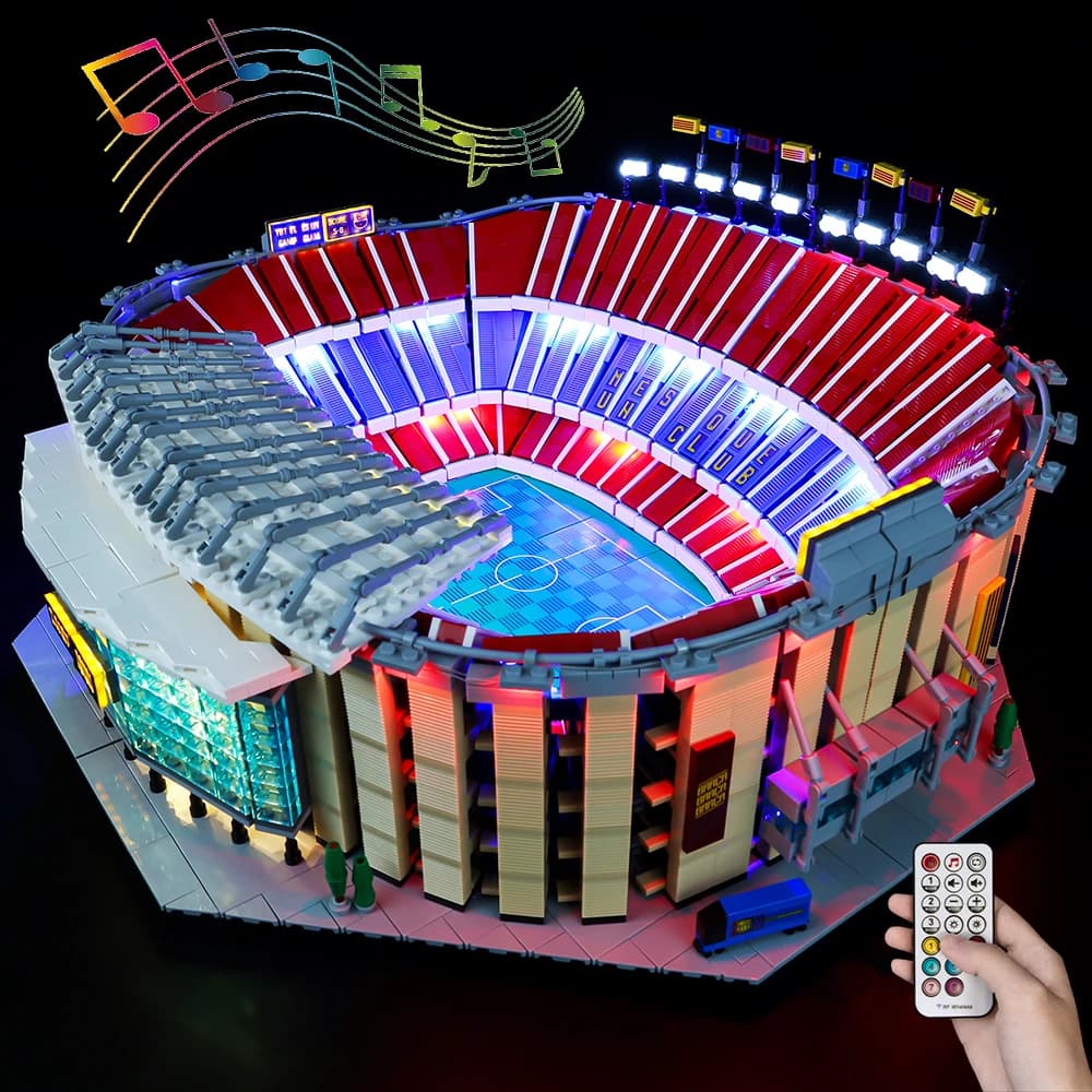 Led Light Kit Building Blocks FC Barcelona Camp Nou (RC Sound Version) For LEGO Creation 10284 (Only Light Kit Included)