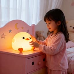 Cute DoDo Duck LED Night Light Touch-Sensitive Rechargeable Silicone Bedside Lamp for Nursery Bedroom