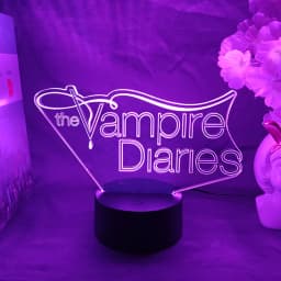 Laser Cut Engraved 3D Illusion Acrylic Lamp Popular TV Series Backlight 7 Color Changeable Christmas Gift Vampire Diaries