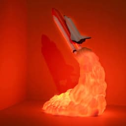 USB Rechargeable Space Shuttle Rocket LED Table Lamp 3D Print Night Lamp Ambient Light Room Bedside Desktop Decor Children Gift