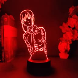 Colorful Anime Figure Nightlight Power 3D Lamp Denji Manga Lights Cute Makima Lighting Decoration Lamps for Bedroom Xmas Gift