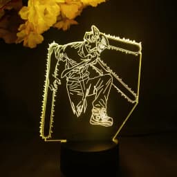 Colorful Anime Figure Nightlight Power 3D Lamp Denji Manga Lights Cute Makima Lighting Decoration Lamps for Bedroom Xmas Gift