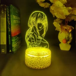 Colorful Anime Figure Nightlight Power 3D Lamp Denji Manga Lights Cute Makima Lighting Decoration Lamps for Bedroom Xmas Gift
