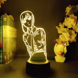 Colorful Anime Figure Nightlight Power 3D Lamp Denji Manga Lights Cute Makima Lighting Decoration Lamps for Bedroom Xmas Gift