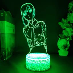 Colorful Anime Figure Nightlight Power 3D Lamp Denji Manga Lights Cute Makima Lighting Decoration Lamps for Bedroom Xmas Gift