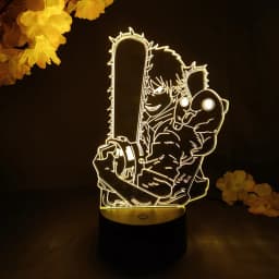 Colorful Anime Figure Nightlight Power 3D Lamp Denji Manga Lights Cute Makima Lighting Decoration Lamps for Bedroom Xmas Gift