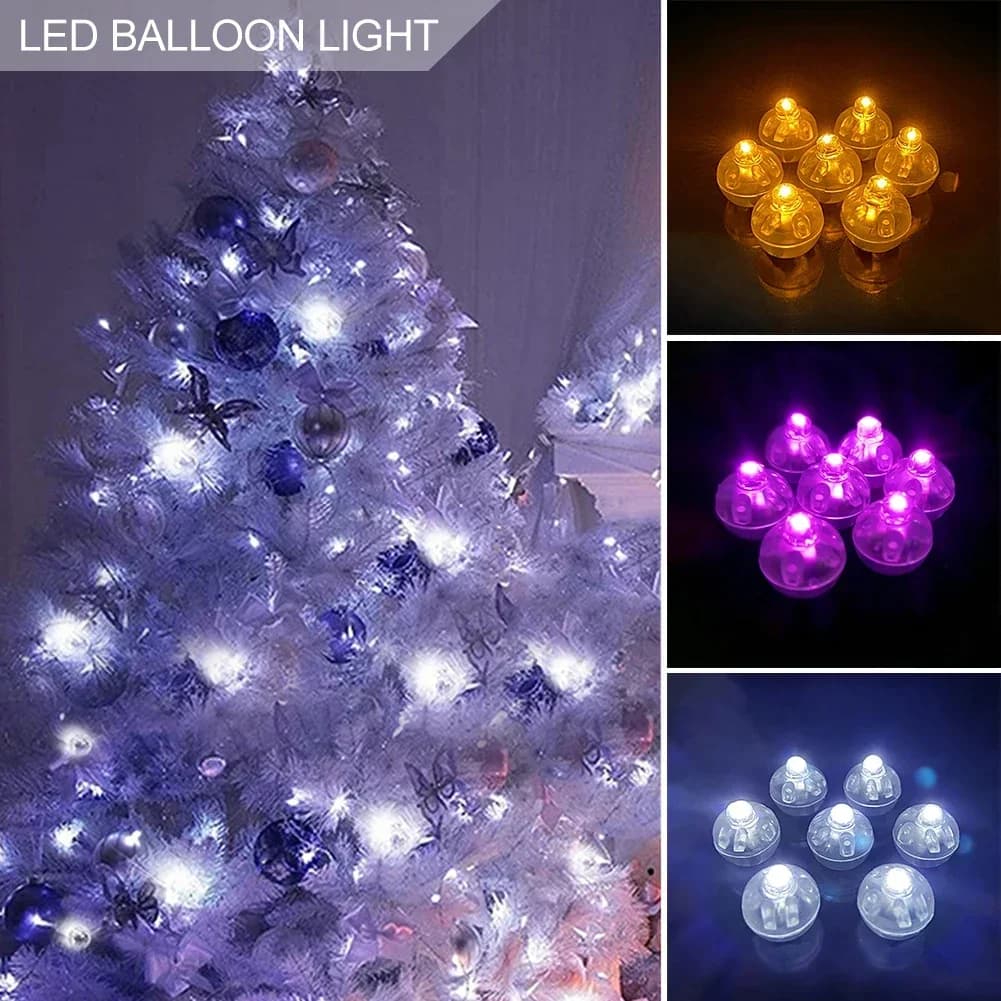 50PCS LED Balloon Lights Tiny Ball Lights for Balloon Mini Round Led Ball Lamp for Bar Lantern Christmas Wedding Party Decor