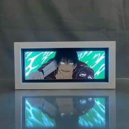 Anime Light Box Jujutsu Kaisen Toji Fushiguro Lamp for Room Decor Led Night Light Lightbox Manga 3d Paper Cut  Desk Lamp Wood