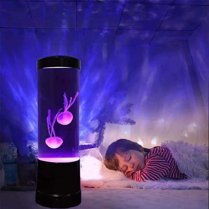 Jellyfish Lamp LED Color Changing Aquarium Light with 8 Colors, Home Decoration Night Light for Bedroom Living Room