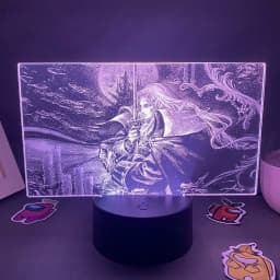 Game Castlevania Figure Alucard Colorful Two Tone Acrylic Nightlights Bedroom Decor Birthday Gift For Kids 3D LED Neon Lava Lamp