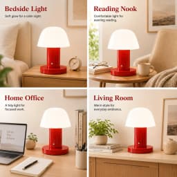 Bedroom Living Room Dining Room Outdoor Rechargeable Mushroom Table Lamp LED Touch Switch Small Mushroom Night Light