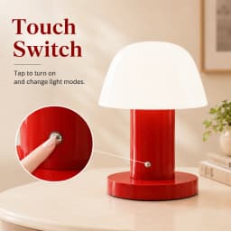 Bedroom Living Room Dining Room Outdoor Rechargeable Mushroom Table Lamp LED Touch Switch Small Mushroom Night Light