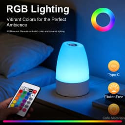 Touch Control Night Light Usb Rechageable Dimmable Touch Lamp Bedroom Portable Table Bedside Night Lamp 5V Decored Light
