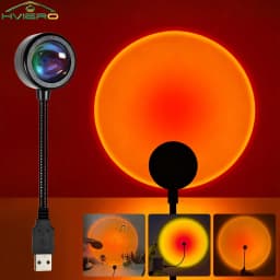 LED Sunset Lamp Nightlight USB Projector Birthday Party Decoration Mood Lights Bedroom Living Room Wall Photography Multipurpose
