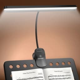 Glocusent New Foldable Long-Lasting Clip on Piano Musical Sheet Lamp Color & Brightness Adjustable Led Music Stand Light