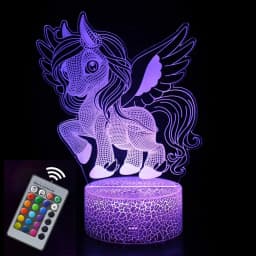 Nighdn Unicorn Night Light for Kids 3D Illusion Unicorn Lamp Birthday Gifts for Girls Bedroom Decoration LED Nightlight Lamp