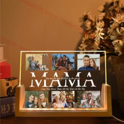 Personalized Custom Photo Text 3D Acrylic Lamp Customized NightLight for MOM DAD LOVE Family Friend Birthday Festival Day Gift