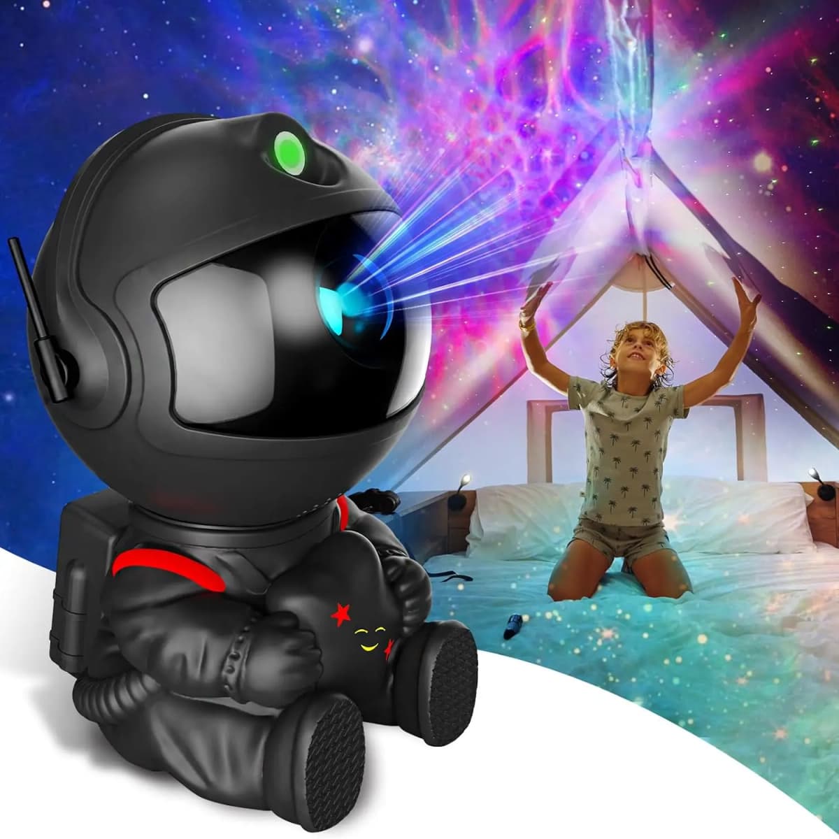 Astronaut Star Projector Lamp, Suitable for Multi-Room Decoration, A Great Gift, and a Perfect Starry Night Light for Bedroom