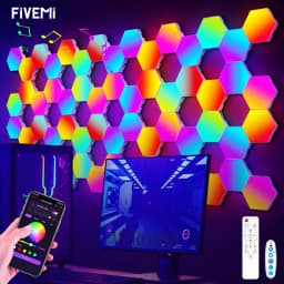 Smart LED Hexagonal Wall Light Quantum Panel APP DIY Music Sync Night Light Game Room Bedroom Home Decor Birthday Christmas Gift